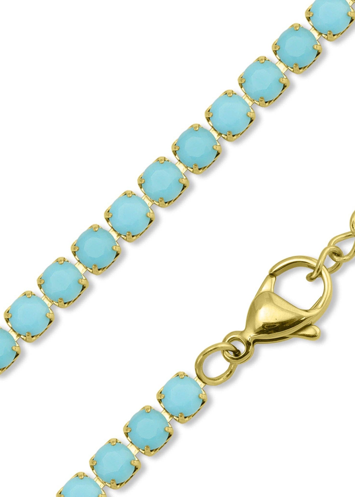 Turquoise Tennis Chain Necklace