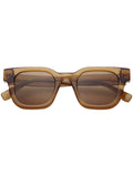Atlas Acetate Rectangular Sunglasses: Brown