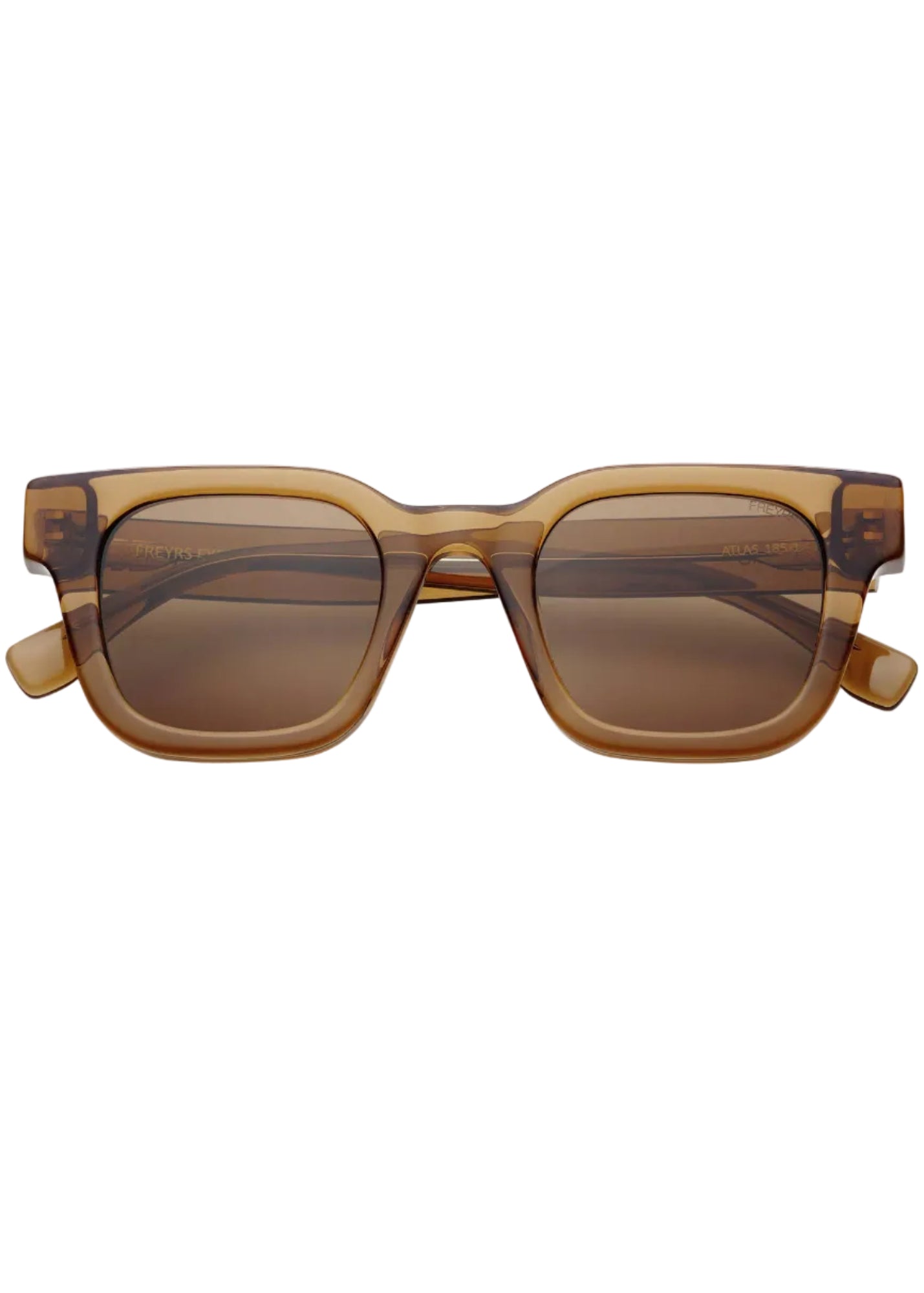 Atlas Acetate Rectangular Sunglasses: Brown