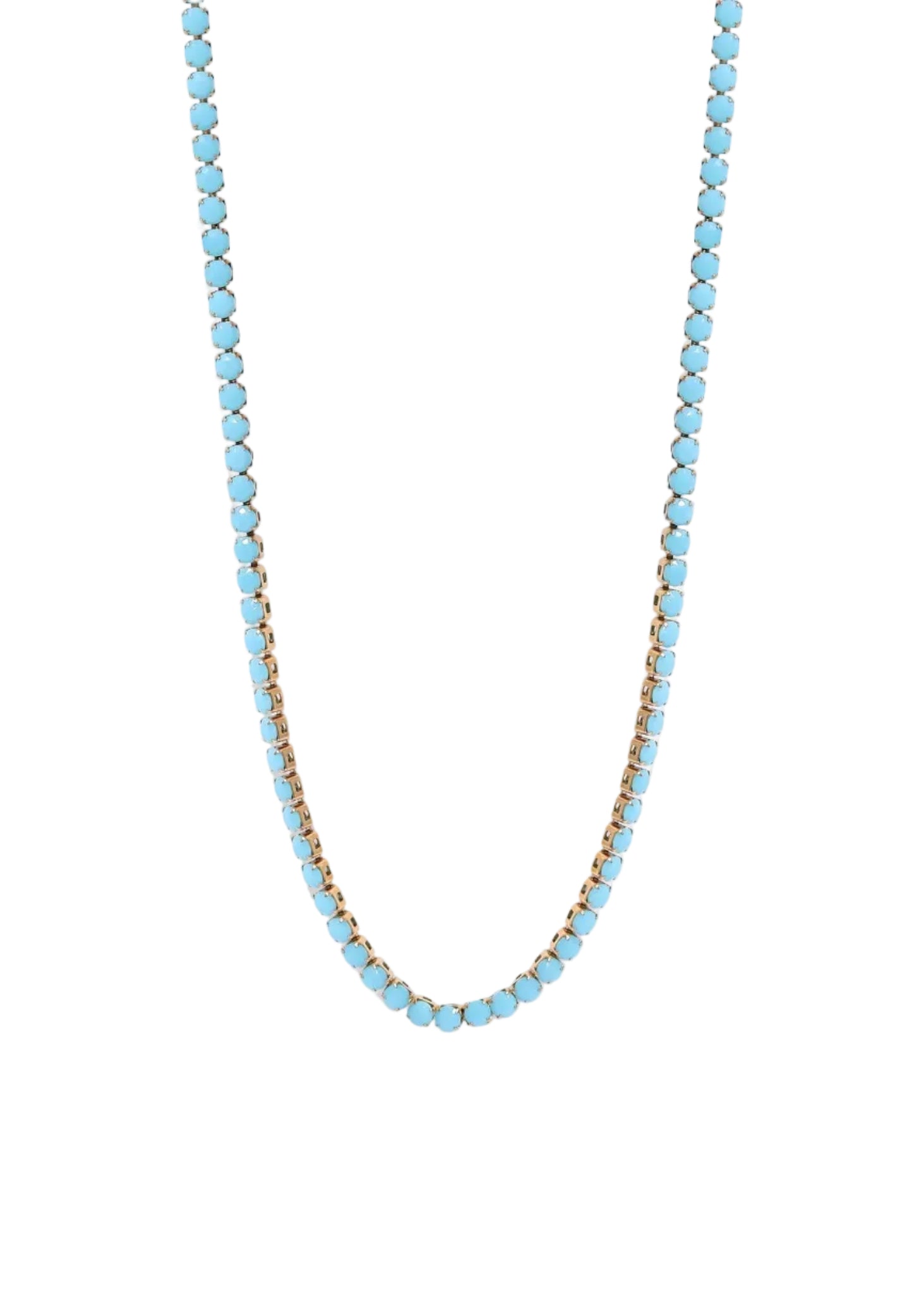Turquoise Tennis Chain Necklace