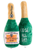 Woof Clicquot Rose' Champagne Bottle