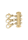 3 Row Layering Necklace Magnetic Clasp: Gold