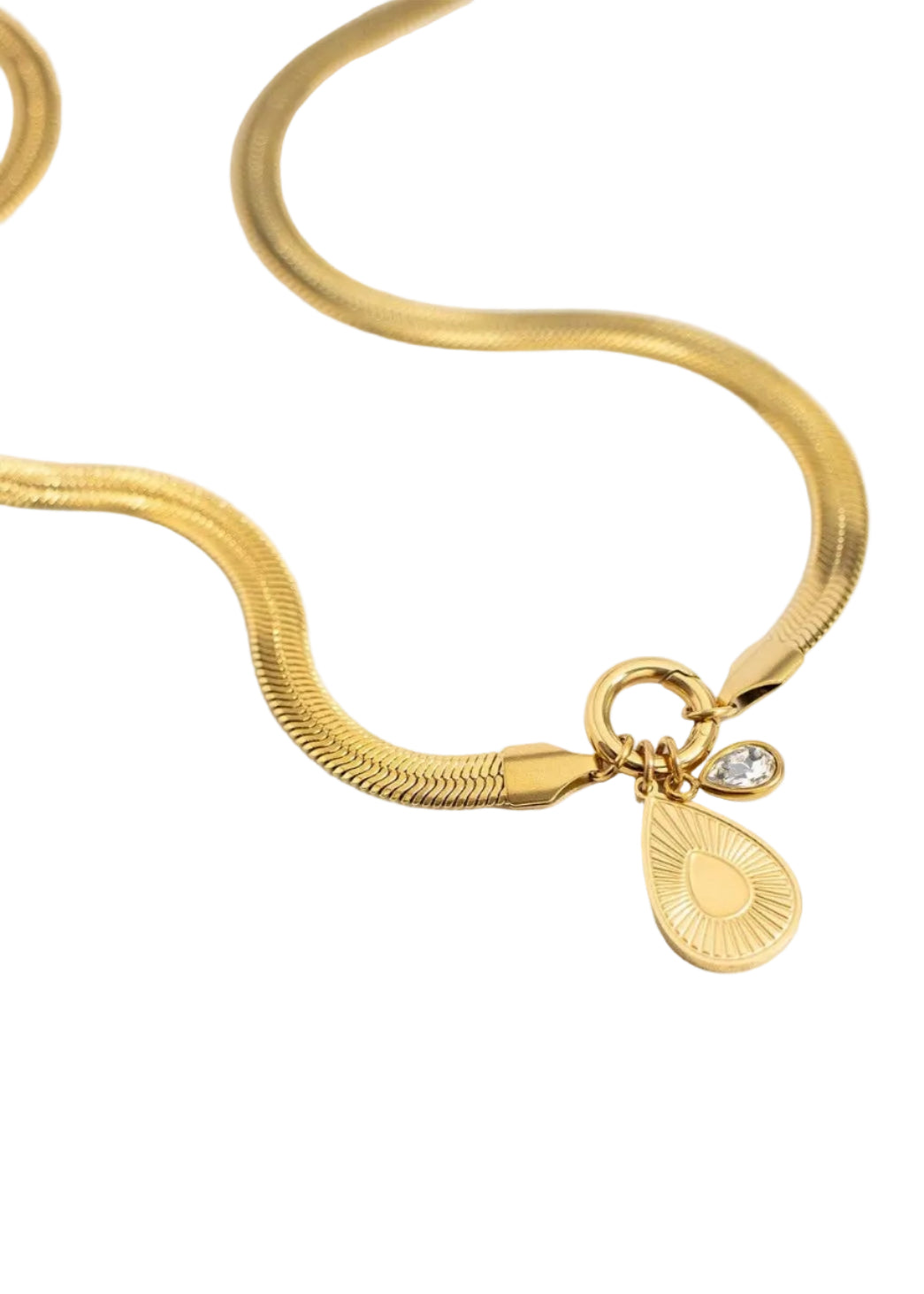 Herringbone Charm Holder - Gold