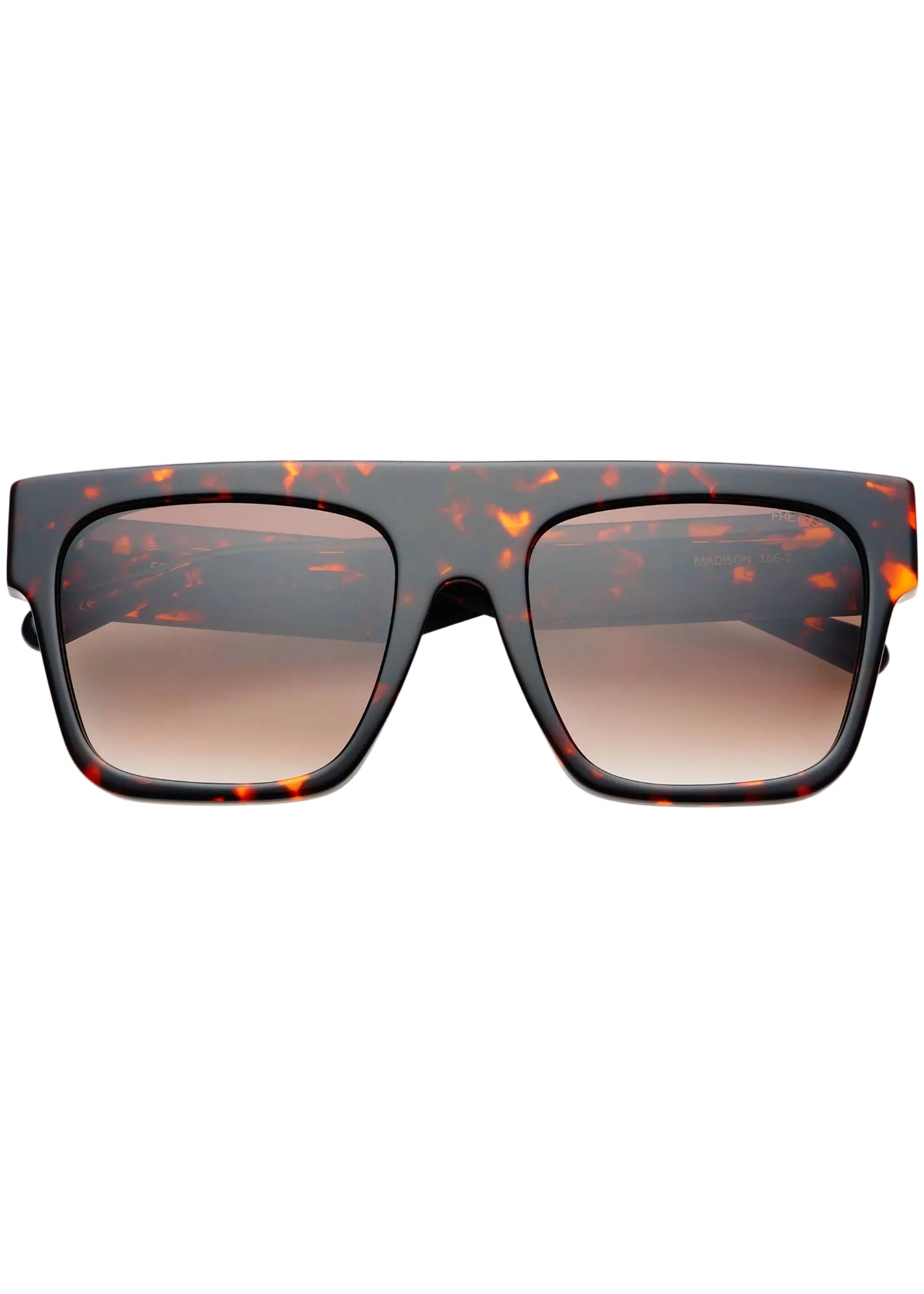 Madison Acetate Unisex Flat Top Sunglasses - Tortoise