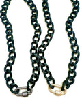 Curb Chain Carabiner: Gunmetal / 18"