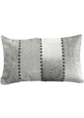 Giselle Hair On Hide Pillow Lumbar: Gray