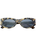 Layla Acetate Oval Sunglasses : Gray Tortoise