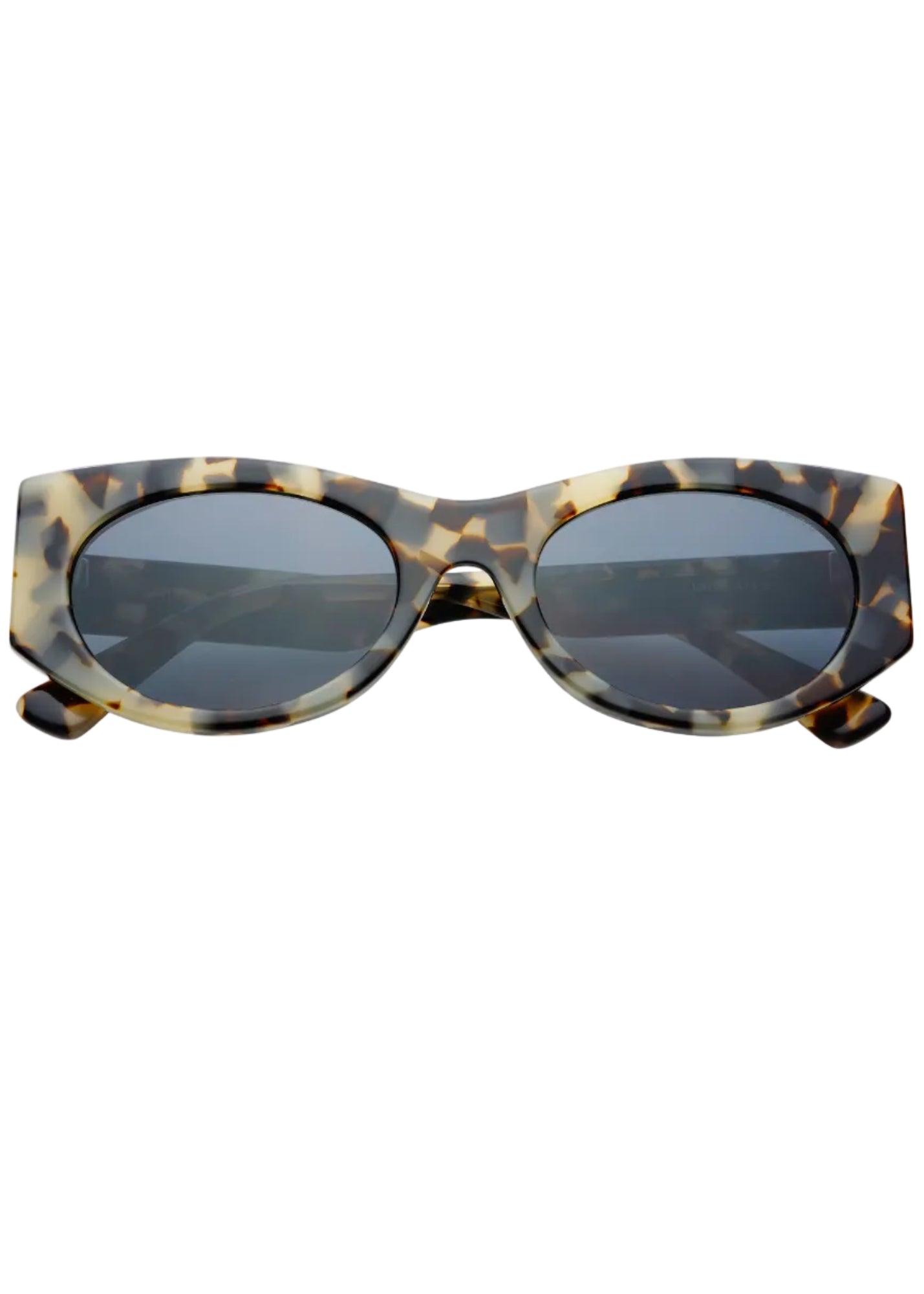 Layla Acetate Oval Sunglasses : Gray Tortoise