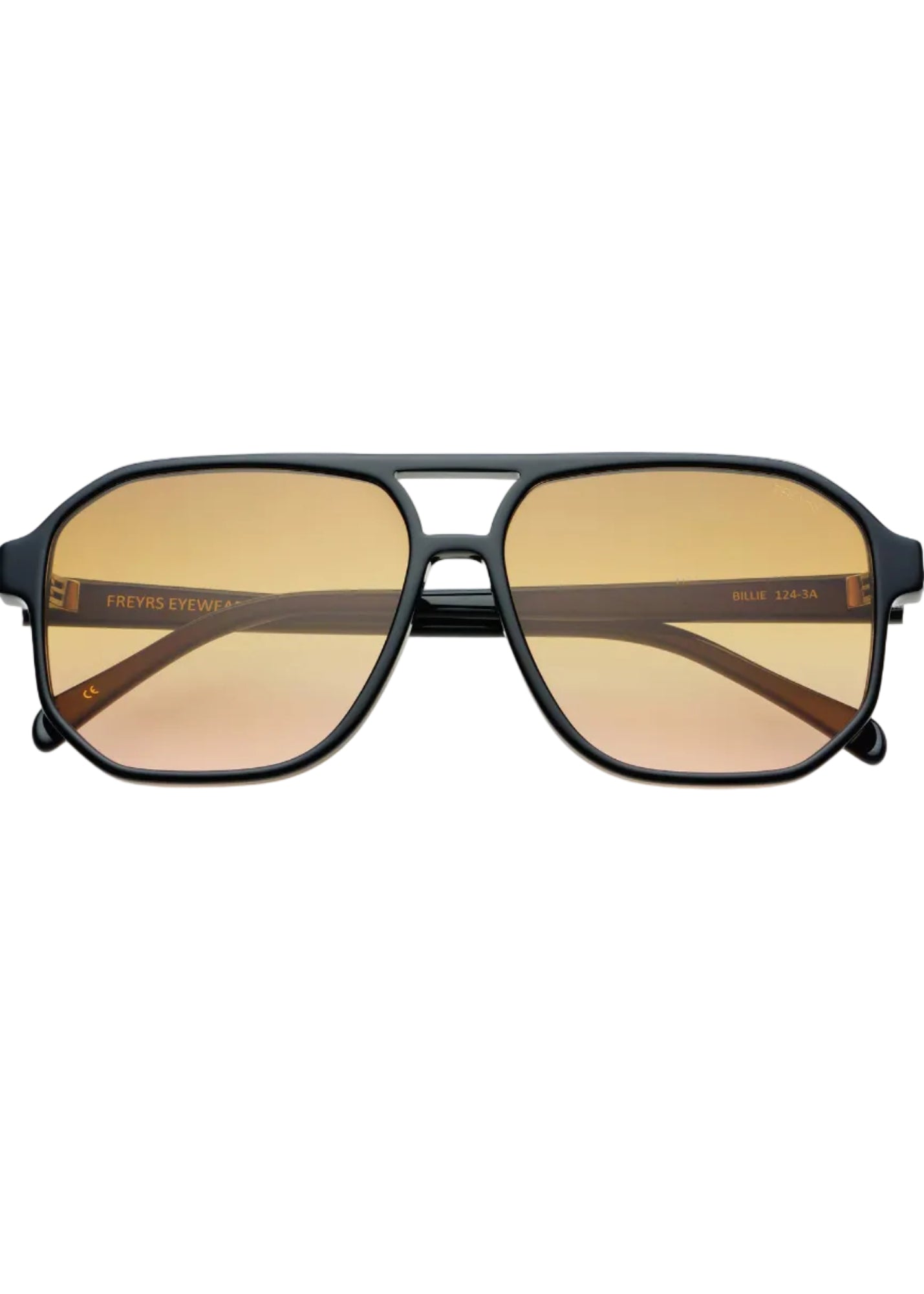 Billie Aviator Sunglasses - Black / Brown