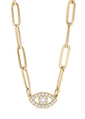 Evil Eye Necklace: Gold