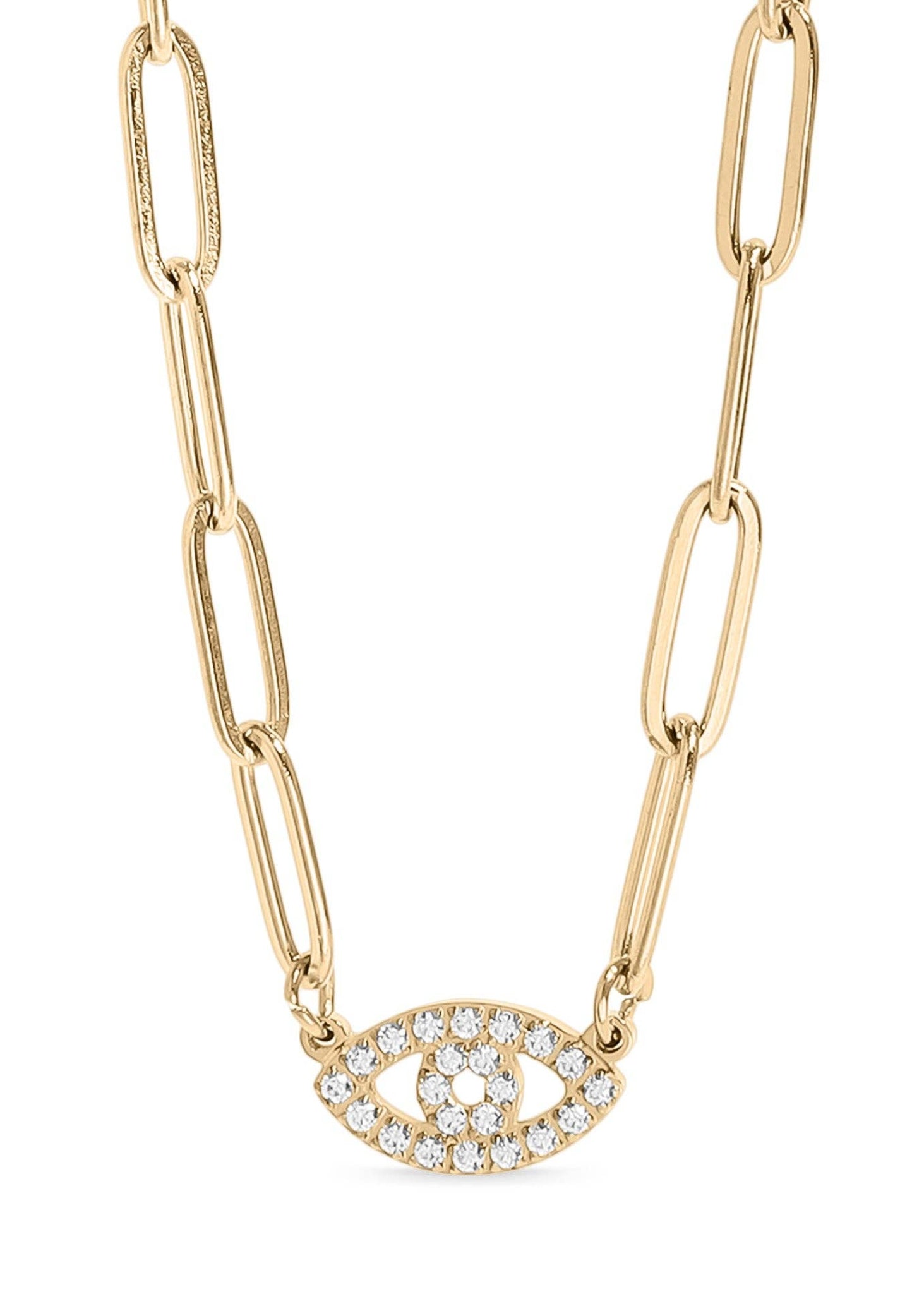 Evil Eye Necklace: Gold