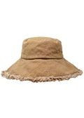 Keanu Twill Raw Edge Bucket Hat - Carmel