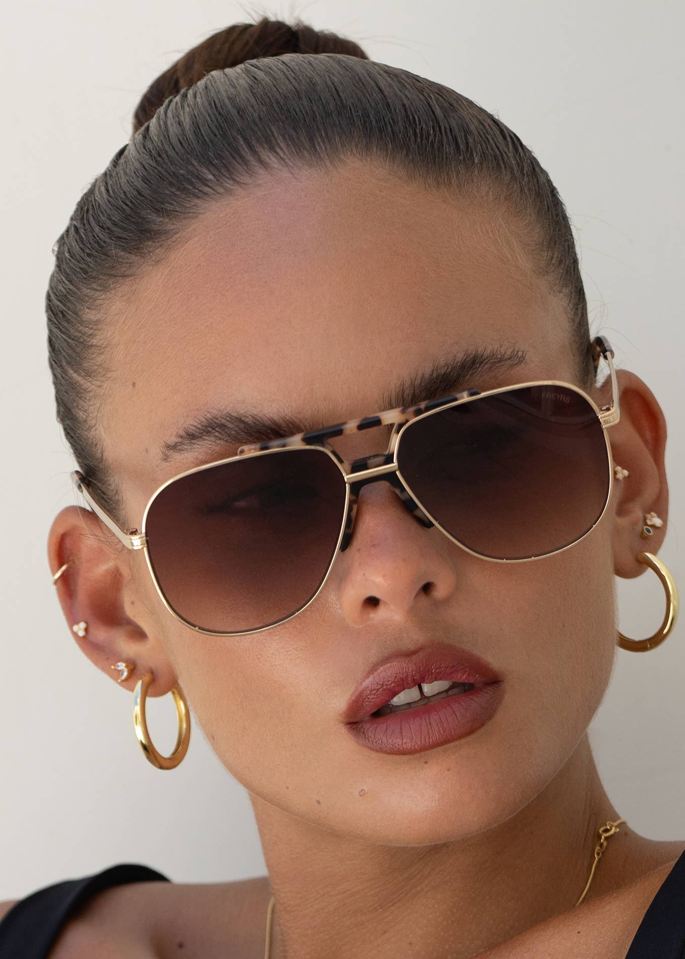 Logan Acetate Aviator Unisex Sunglasses - Tortoise / Brown