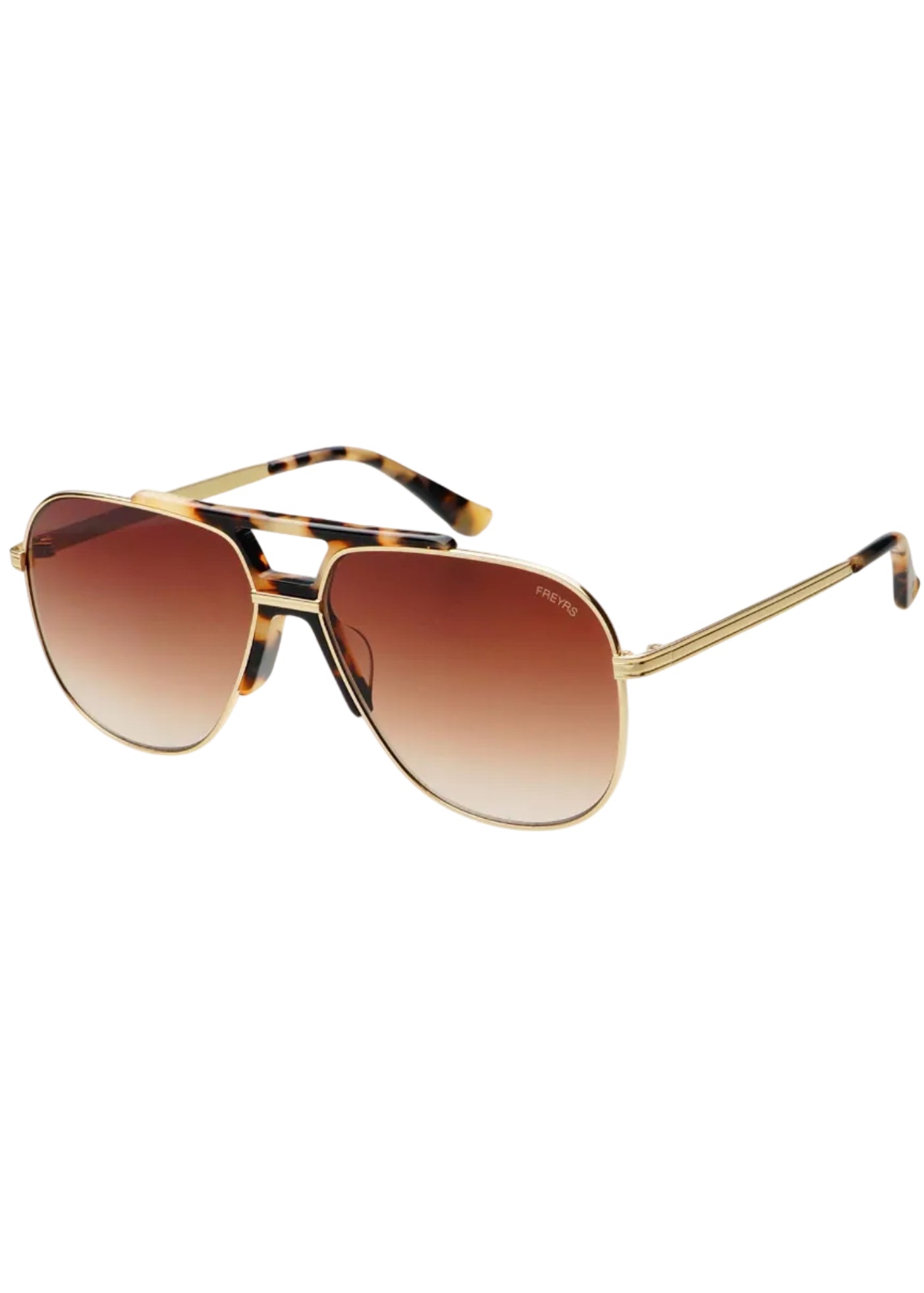 Logan Acetate Aviator Unisex Sunglasses - Tortoise / Brown