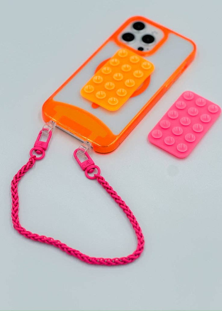 Pink Phone Chain: Wristlet