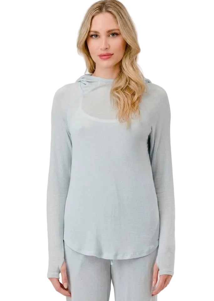Hacci Long Sleeve Hoodie Top