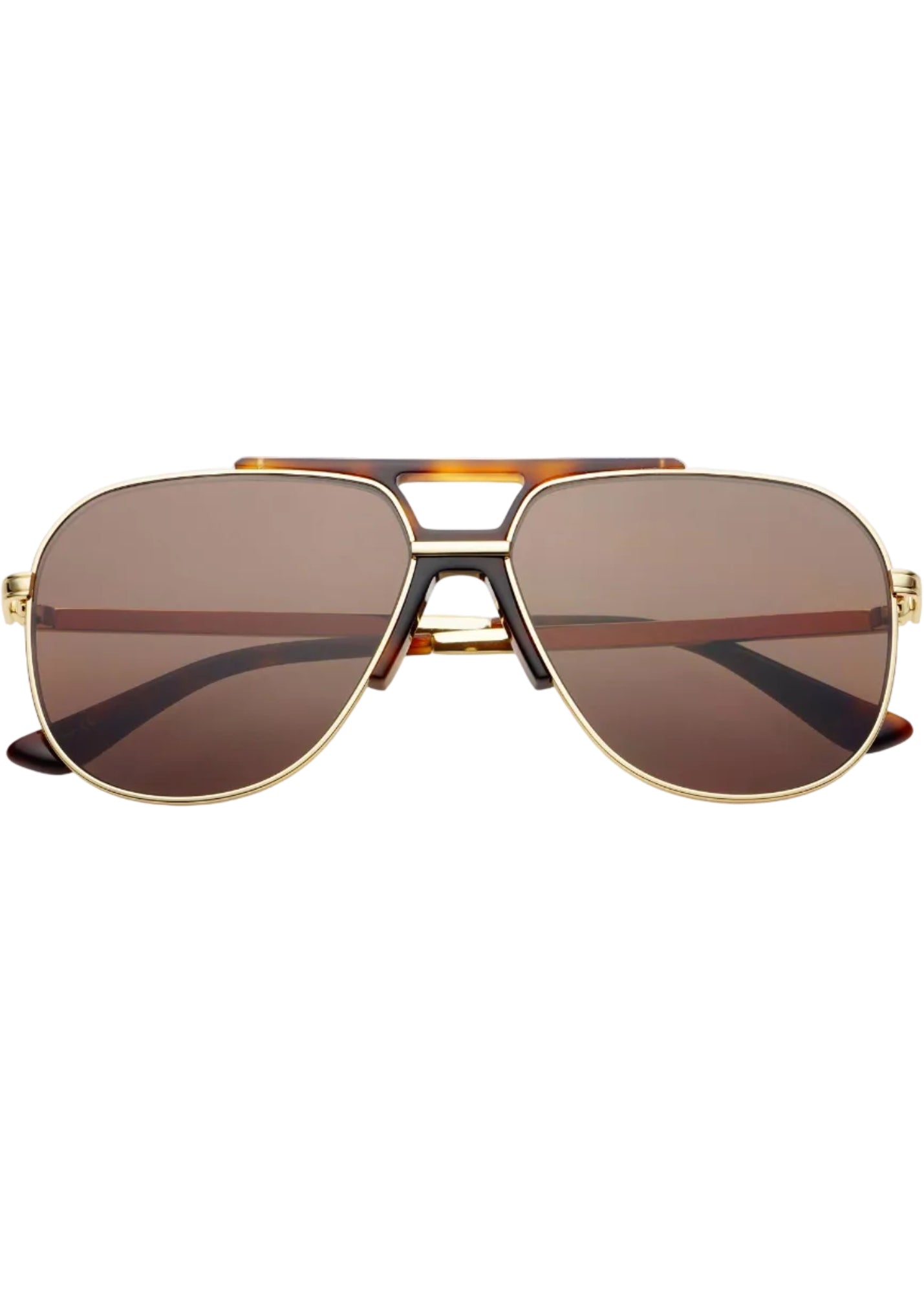 Logan Acetate Aviator Unisex Sunglasses - Dark Brown