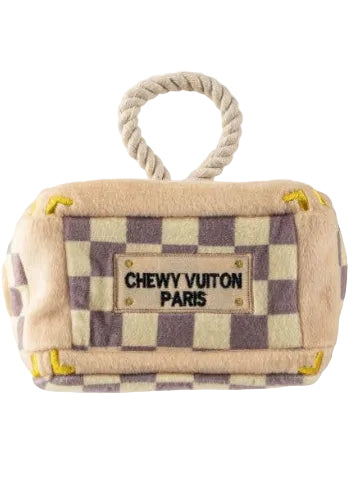 Checker Chewy Vuiton Trunk - Activity House Burrow Dog Toy