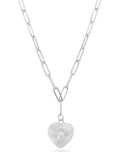 Heart Paperclip Pendant - Stainless