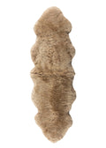 Long Wool Sheepskin Premium Double Rug: Beige