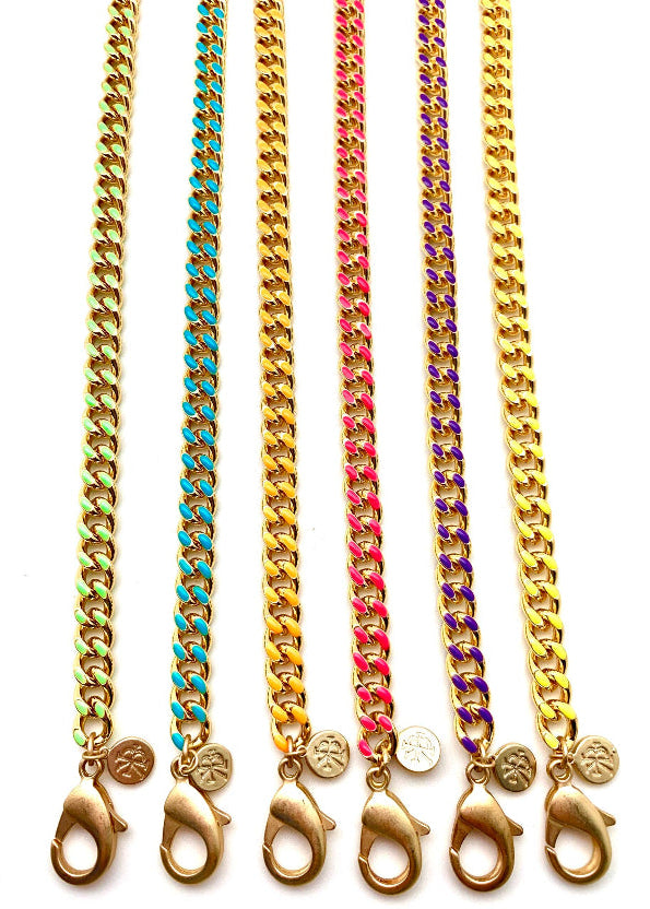 Flat Curb Candy Chain: Orange 20"