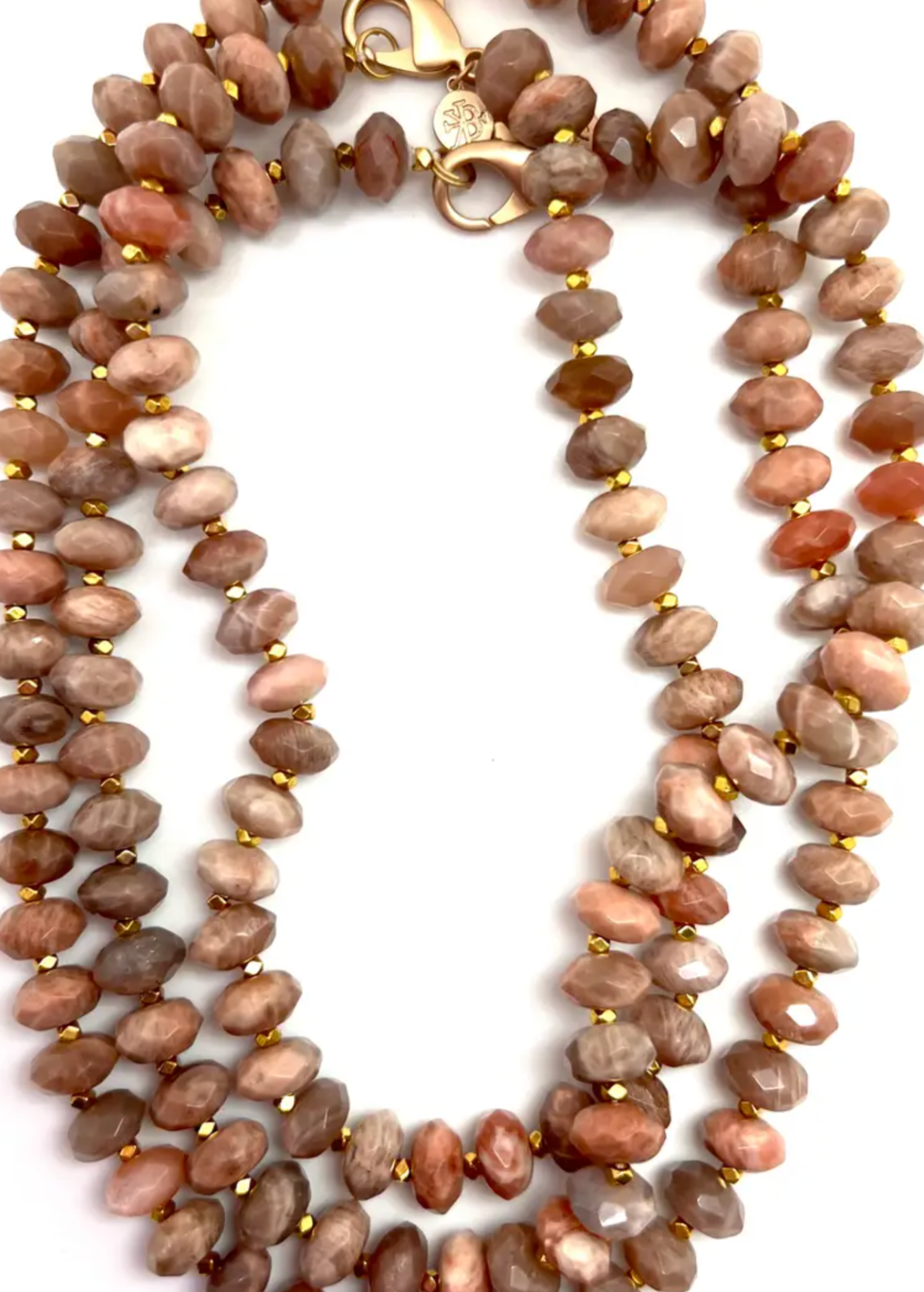 Peach Moonstone Stone Strand 16"