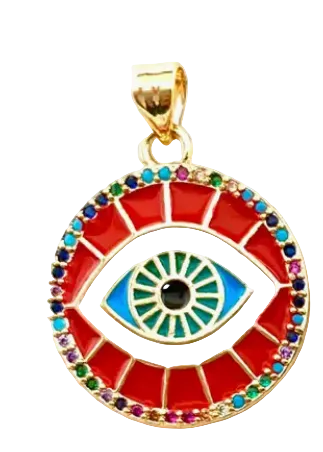 Red Eye Coin Charm