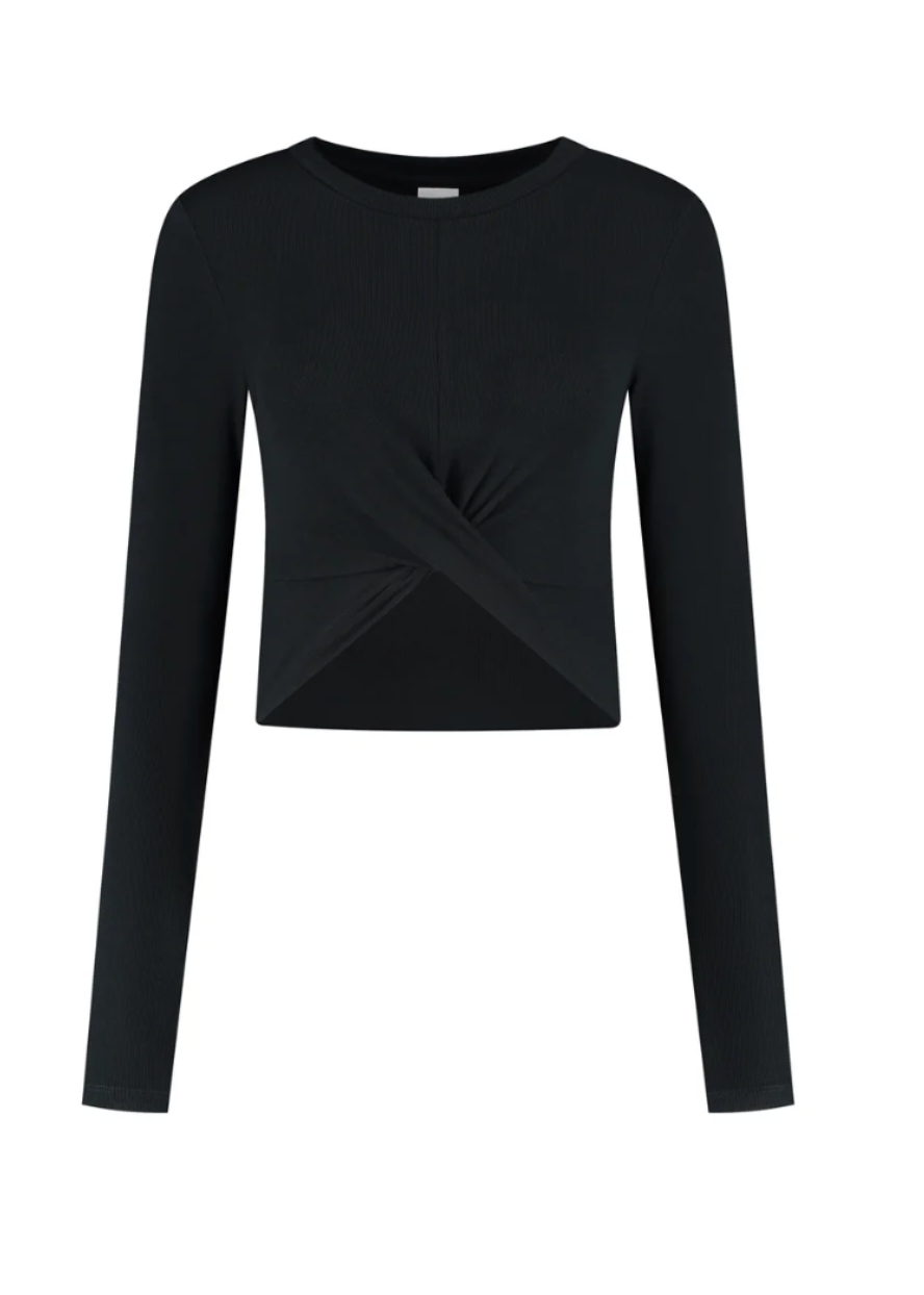 Mila Soft Twist Longsleeve - Black