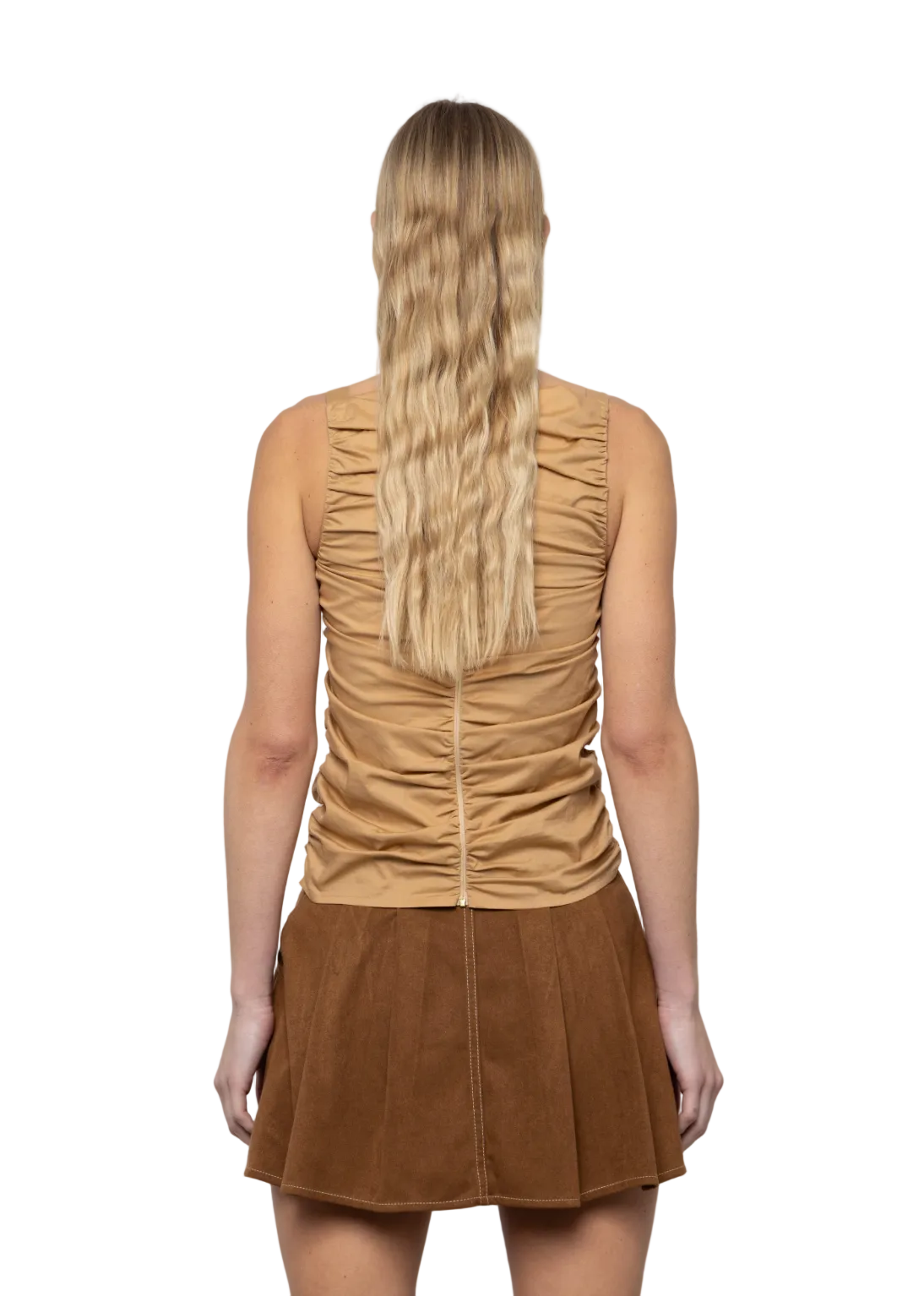 Gathered Sleeveless Top