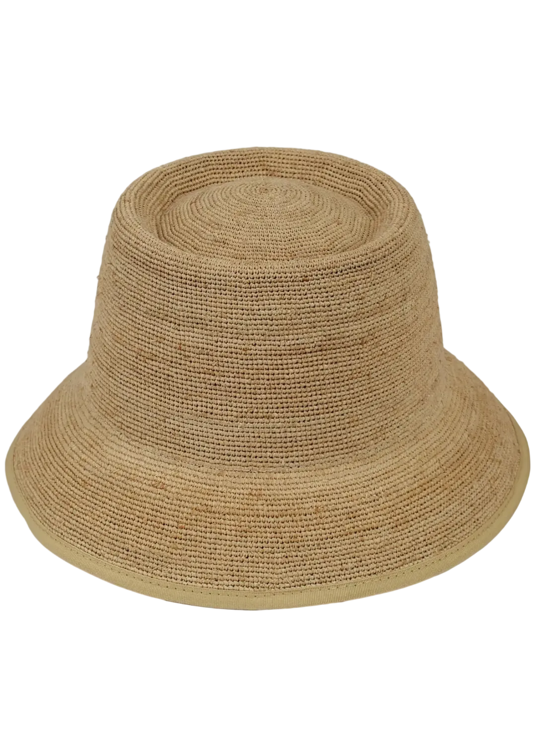 Raffia Crochet Gambler Bucket Hat