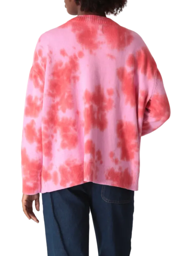 Everyday Cardigan Splatter- Peony/ Scarlet