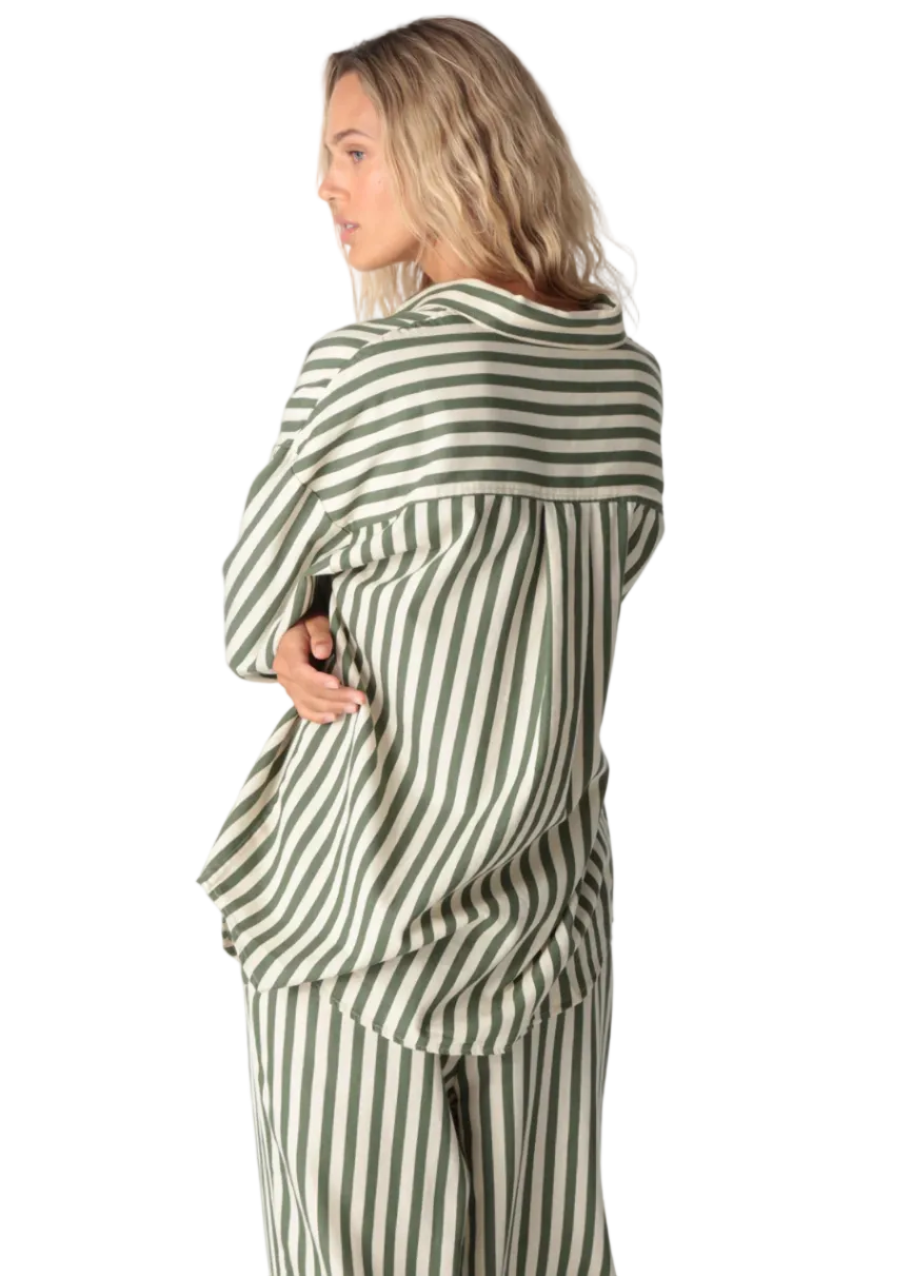 Boyfriend Stripe Shirt Button Down