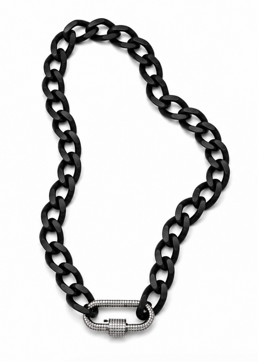 Curb Chain Carabiner: Gunmetal