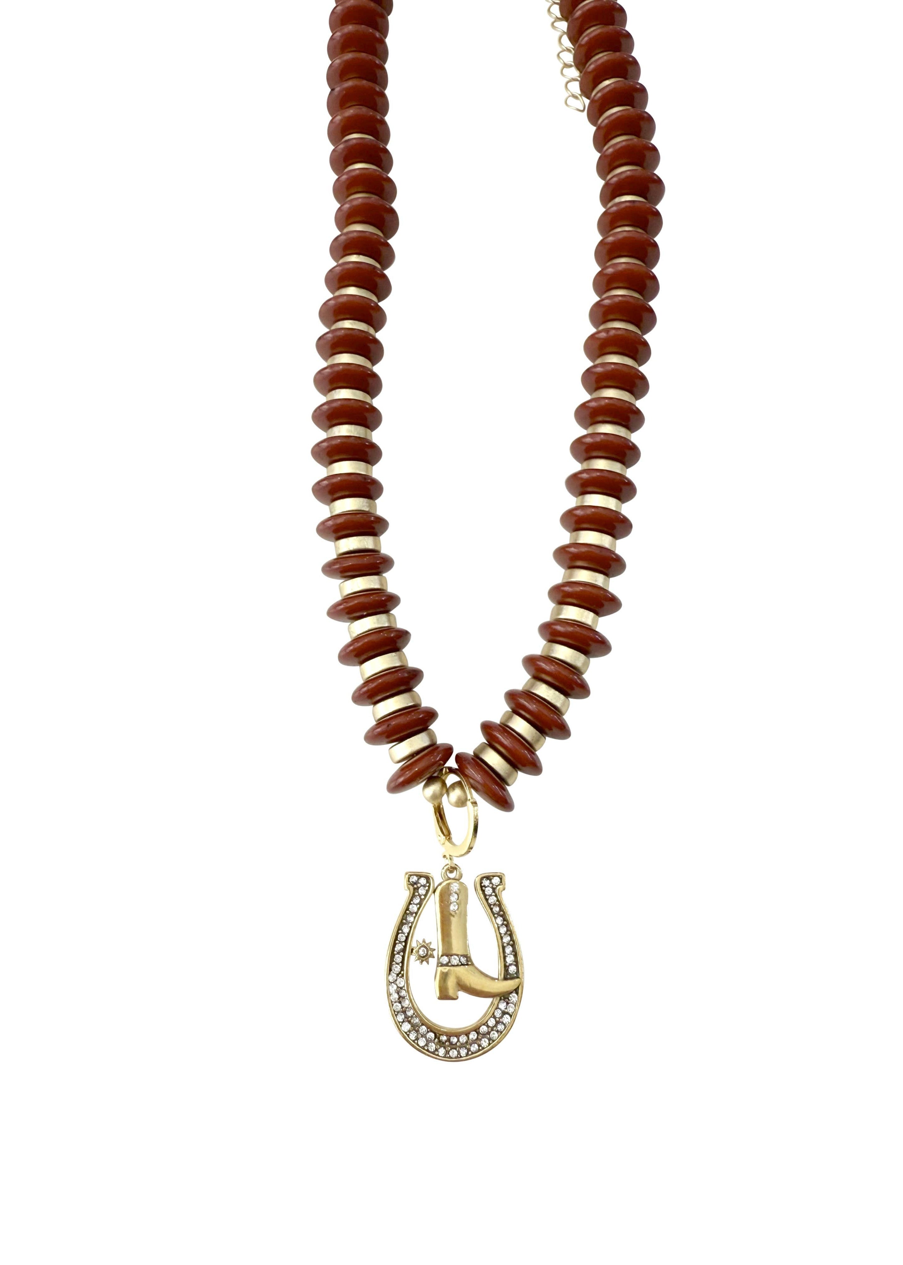 Leni Brown Beaded Necklace
