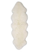 Long Wool Sheepskin Premium Double Rug: White