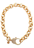 Chunky Hammered Rolo: Gold / 18"