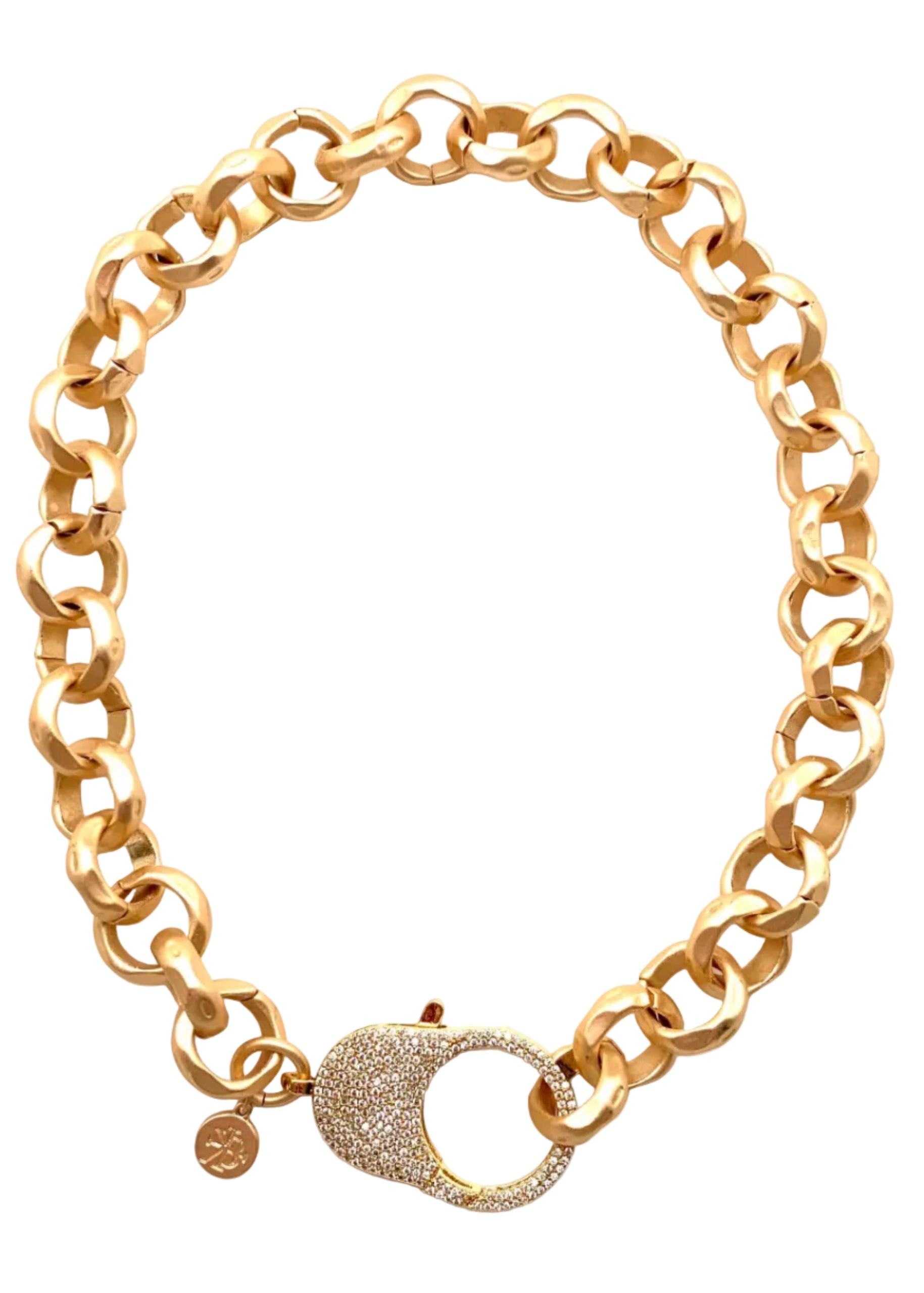 Chunky Hammered Rolo: Gold / 18"