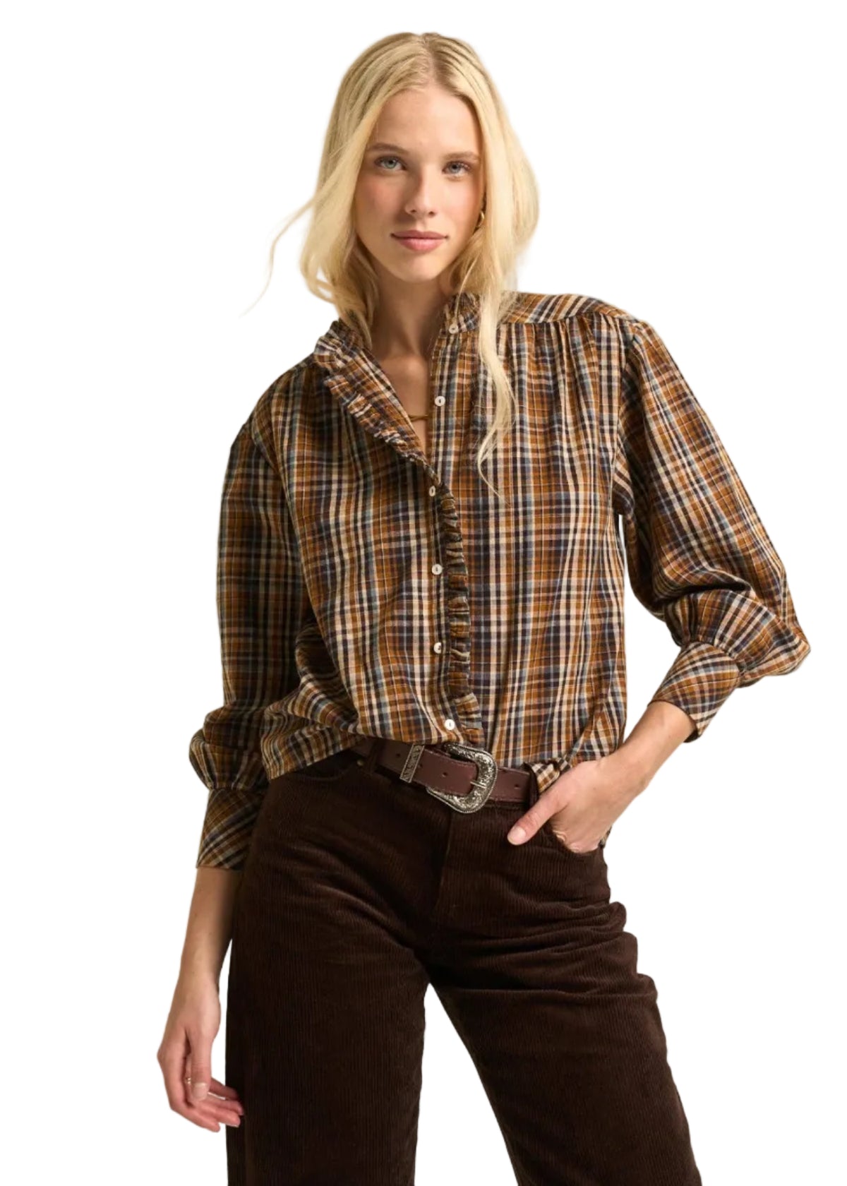 Alexa Blouse Blue: S by Sonmer Shop USA