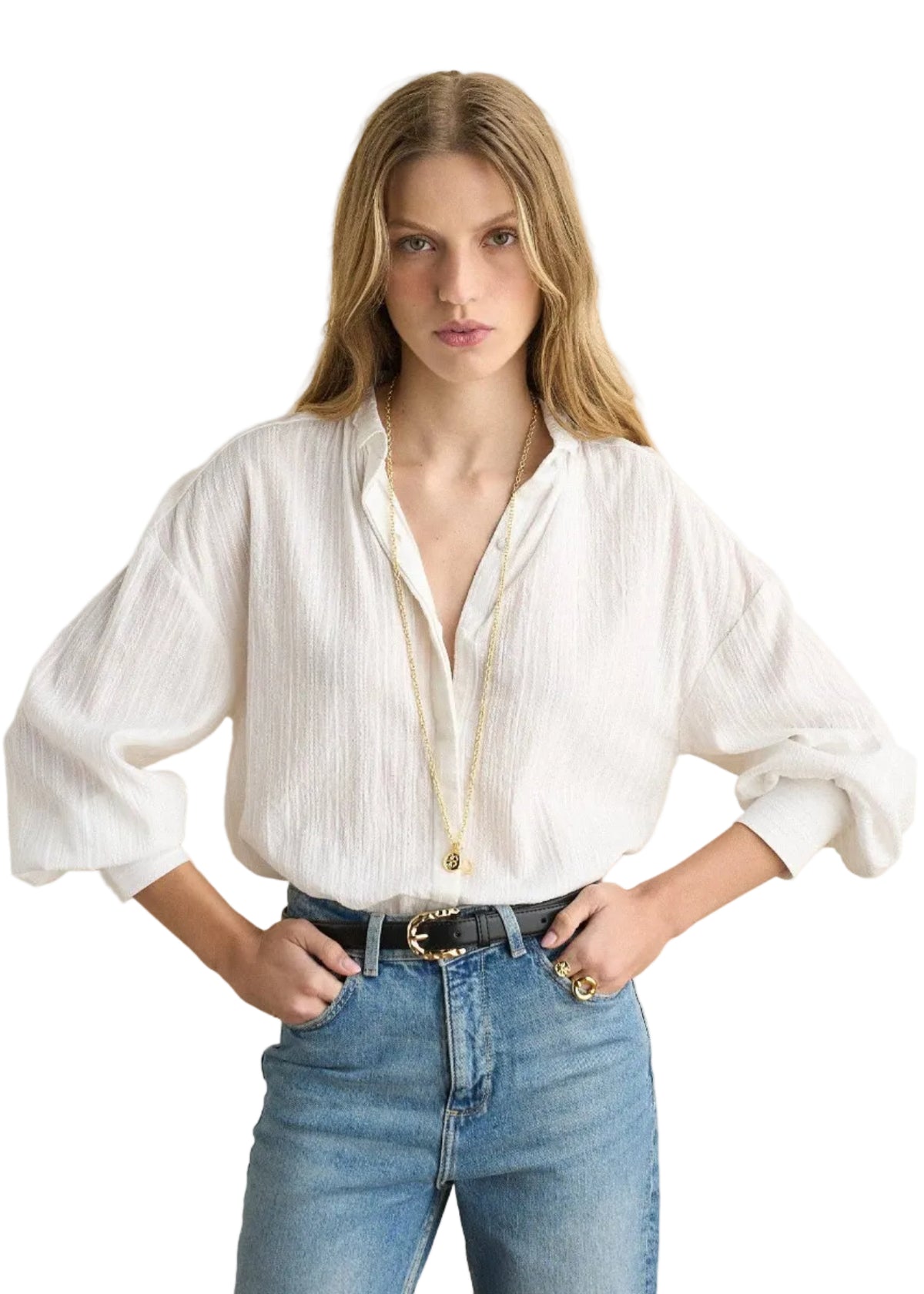 Alexa blouse white: S by Sonmer Shop USA - alternate view 2