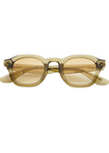 Blake Acetate Unisex Round Sunglasses - Brown Olive
