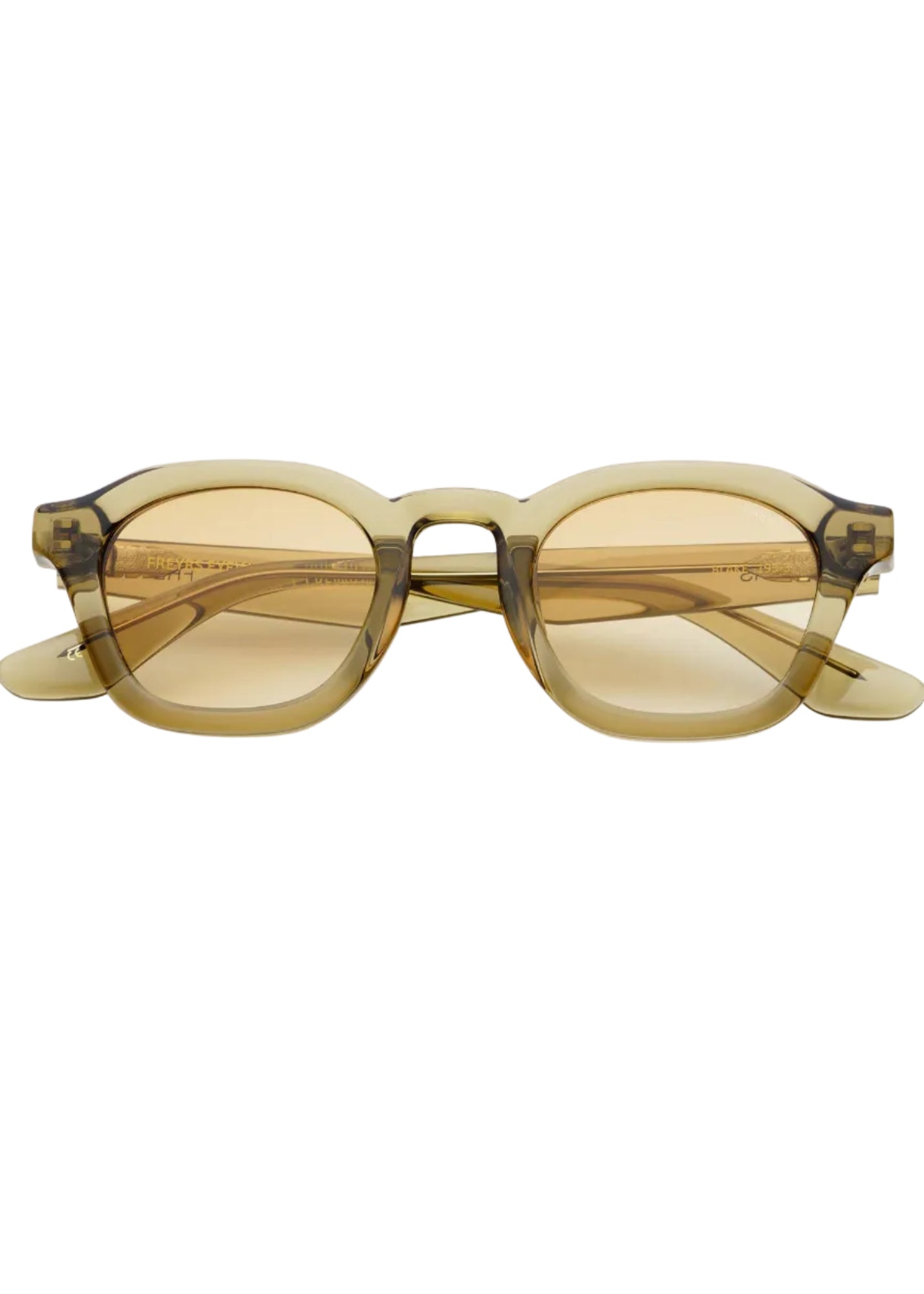 Blake Acetate Unisex Round Sunglasses - Brown Olive