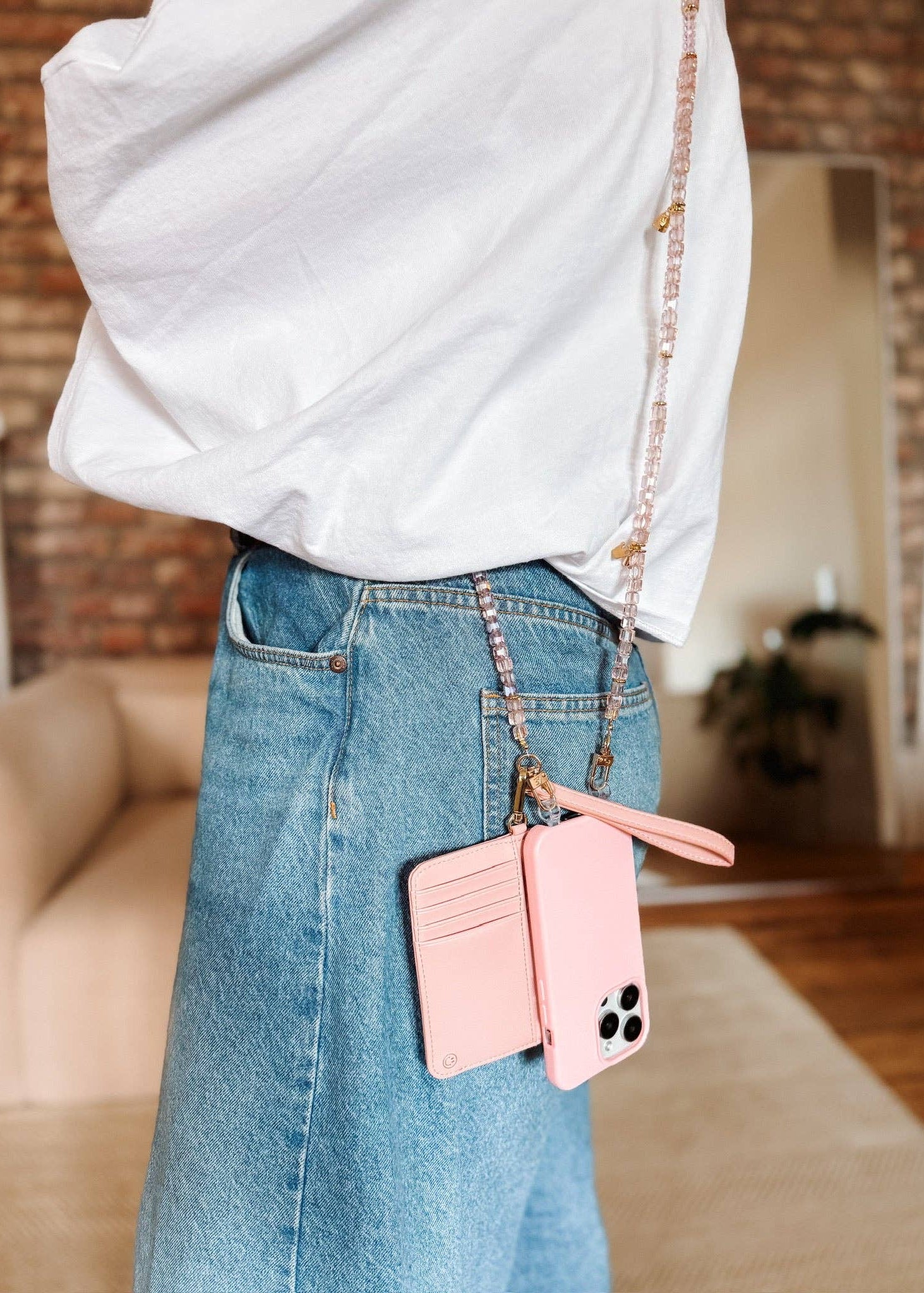 Ritz Pink Crossbody: Gold