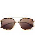Weston Acetate Round Unisex Sunglasses - Milky Tortoise / Brown