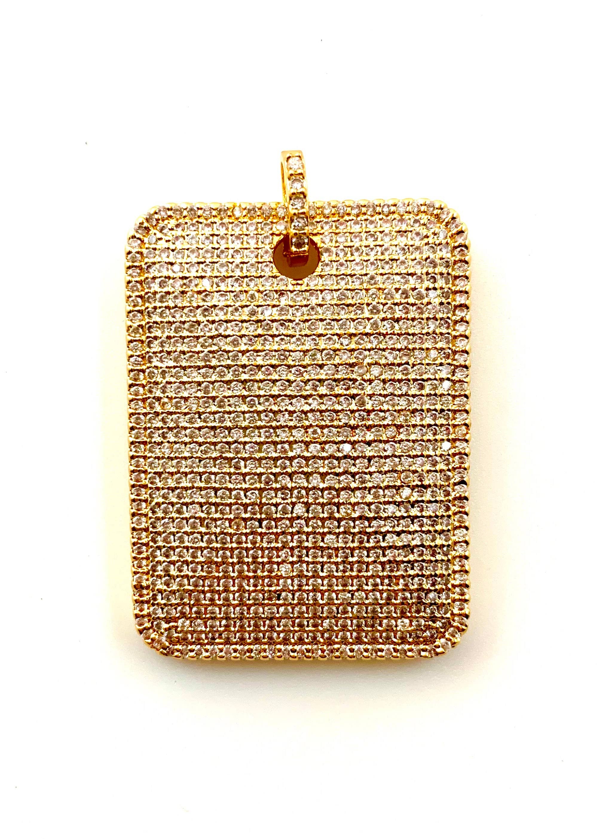 Beveled Dog Tag Gold