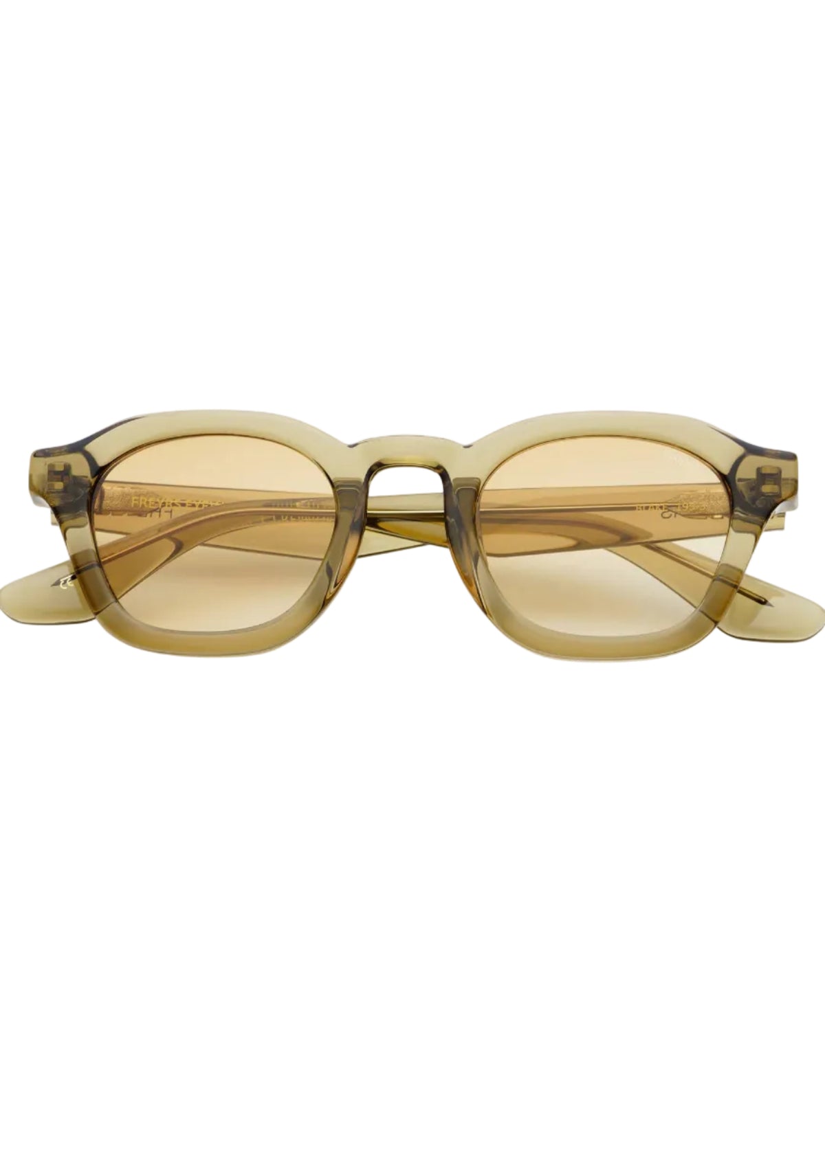 Blake Acetate Unisex Round Sunglasses - Brown Olive by FREYRS Eyewear