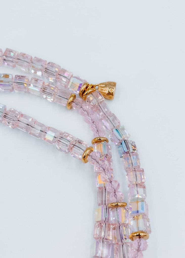 Ritz Pink Crossbody: Gold