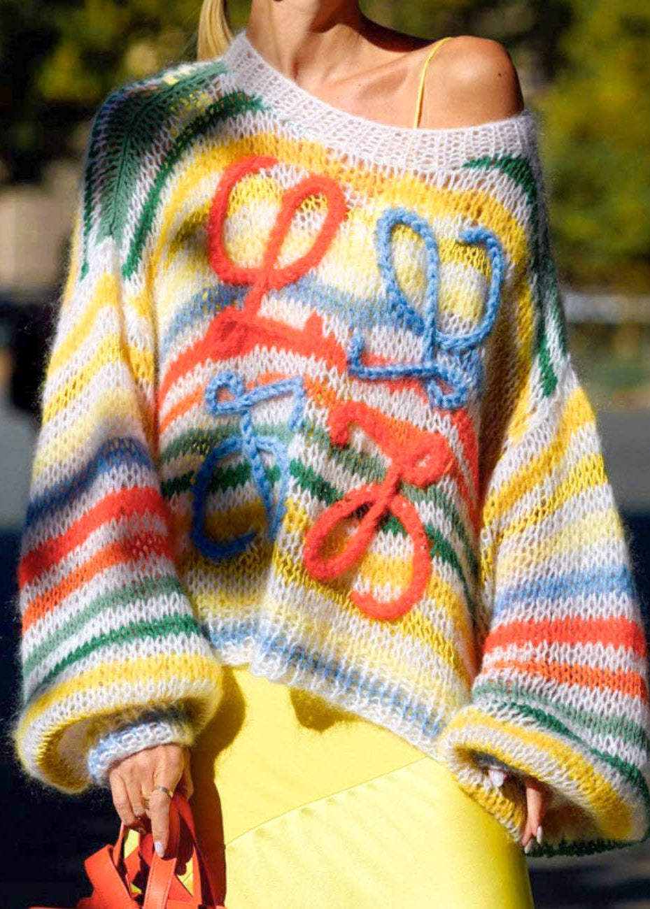 Striped Loose Pullover Sweater