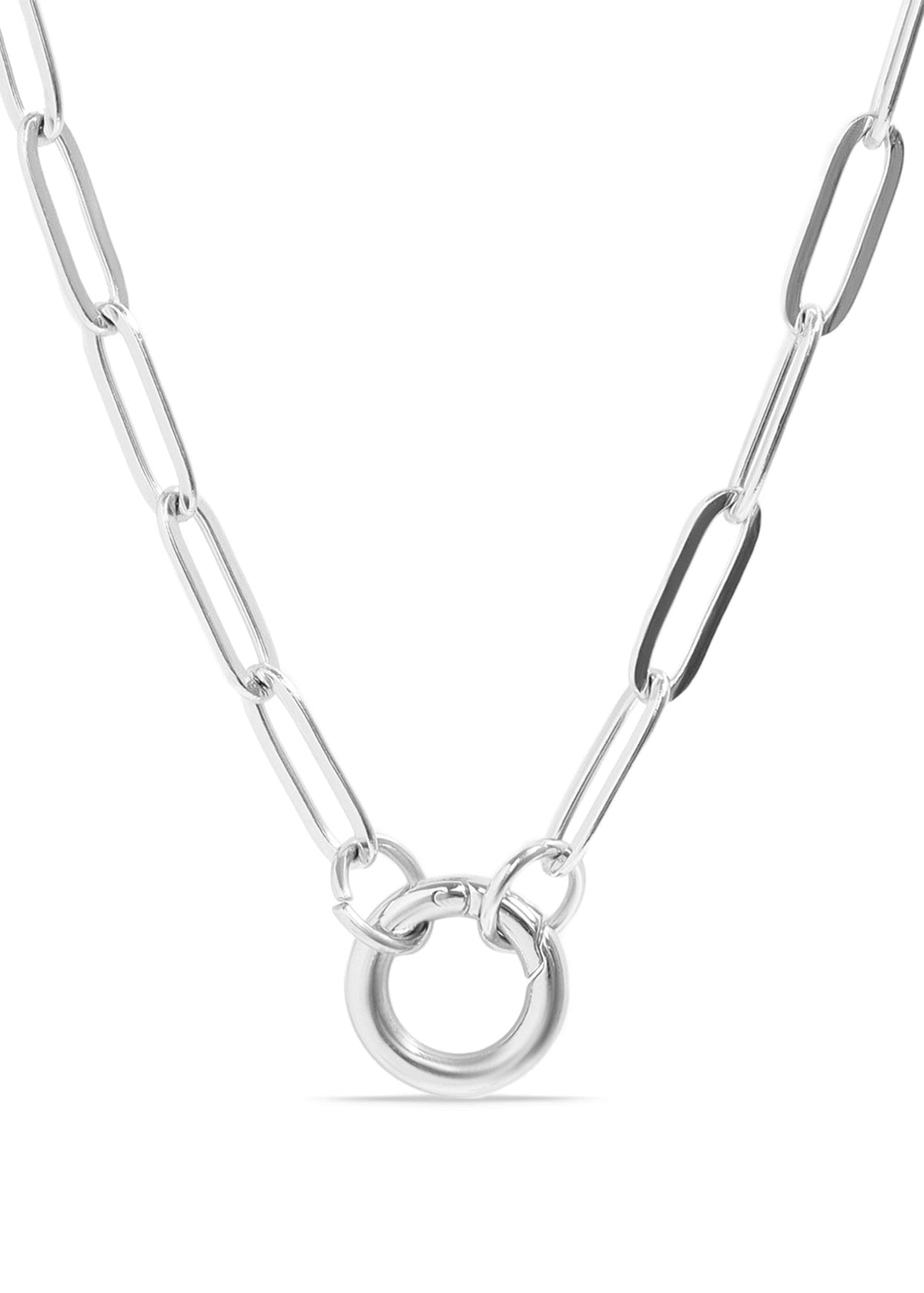 Paperclip Charm Holder - Stainless Steel