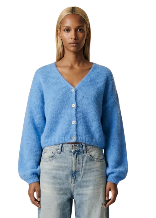 Cornelia Cropped Cardigan Sky Blue by American Dreams