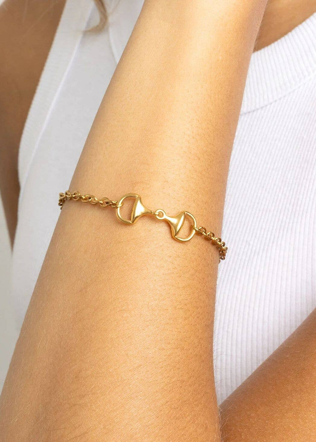 Horse Bit Bracelet: Gold